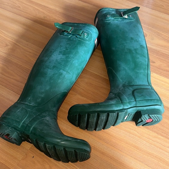Hunter Shoes - Hunter Forest tell Green Waterproof Boots sz 8 (39)